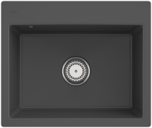 33091FI4HL2 Subway 60 S flat Graphite Keramikspüle Handbetätigung flächenbündig 60 cm Unterschrank
