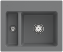 Villeroy & Boch 678001SLHL3 Subway 60 XM Stone Keramikspüle Handbetätigung Einbauspüle 60 cm Unterschrank