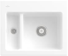 Villeroy & Boch 678002R1 Subway 60 XM Weiß Alpin Keramikspüle Excenterbetätigung Einbauspüle 60 cm Unterschrank