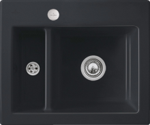Villeroy & Boch 678002i4 Subway 60 XM Graphite Keramikspüle Excenterbetätigung Einbauspüle 60 cm Unterschrank