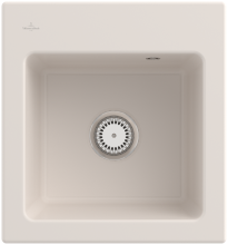 Villeroy & Boch 678102KR Subway 45 XS Crema Keramikspüle Excenterbetätigung Einbauspüle 45 cm Unterschrank