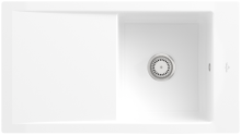 Villeroy & Boch 33071FKG Timeline 50 flat Snow White Keramikspüle Handbetätigung flächenbündig 50 cm Unterschrank
