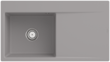 Villeroy & Boch 33522FKDHL34 Subway Style 50 Flat Fossil Keramikspüle Excenter flächenbündig 50 cm Unterschrank