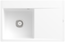 33481FR1HL2 Subway Style 45 Flat Weiß Alpin Keramik Handbetätigung Spüle Aufliegend 50 cm Schrank