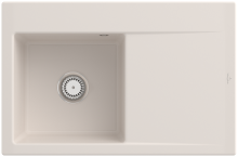 334801KRHL2 Subway Style 45 Crema Keramik Handbetätigung Spüle Aufliegend 50 cm Unterschrank
