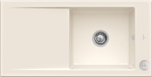 Villeroy & Boch 67902FKRHL34 Timeline 60 flat Crema Keramikspüle Excenterbetätigung flächenbündig 60 cm Unterschrank
