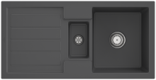 Villeroy & Boch 330401i4 Flavia 60 Graphite Keramikspüle Handbetätigung Einbauspüle 60 cm Unterschrank