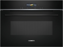 Siemens CE732GXB1 Einbau-Mikrowelle 45cm hoch schwarz humidCleanPlus Grill CookControl10