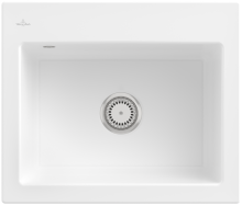 330901R1HL2 Subway 60 S Weiß Alpin Keramikspüle Handbetätigung Einbauspüle 60 cm Unterschrank