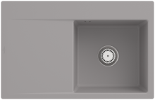 Villeroy & Boch 33472FKDHL2 Subway Style 45 Flat Fossil Keramik Excenter Spüle Aufliegend 50 cm Unterschrank