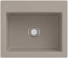 Villeroy & Boch 330901AMHL34 Subway 60 S Almond Keramikspüle Handbetätigung Einbauspüle 60 cm Unterschrank