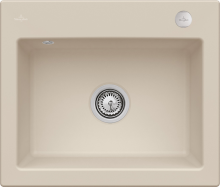 Villeroy & Boch 330902AM Subway 60 S Almond Keramikspüle Excenterbetätigung Einbauspüle 60 cm Unterschrank