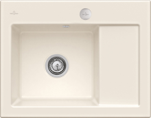 Villeroy & Boch 331202KR Subway 45 Compact Crema Keramikspüle Excenterbetätigung Einbauspüle 45 cm Unterschrank