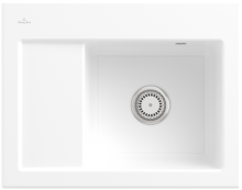 Villeroy & Boch 331301KG Subway 45 Compact Snow White Keramikspüle Handbetätigung Einbauspüle 45 cm Unterschrank