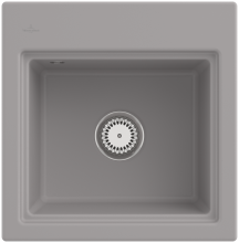 Villeroy & Boch 335A02KD Subway Style 50 S Fossil Keramik Excenterbetätigung Spüle Aufliegend 50 cm Unterschrank