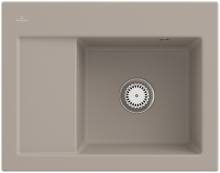 Villeroy & Boch 331302AMHL13 Subway 45 Compact Almond Keramikspüle Excenterbetätigung Einbauspüle 45 cm Unterschrank
