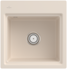 Villeroy & Boch 33551FFUHL23 Subway Style 50 S Flat Ivory Keramik Handbetätigung flächenbündig Spüle 50 cm Schrank