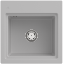 Villeroy & Boch 335501SMHL23 Subway Style 50 S Steam Keramik Handbetätigung Spüle Aufliegend 50 cm Unterschrank
