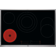 AEG HK857870XB Glaskeramikkochfeld autark 80 cm Edelstahlrahmen Rapid Power Kochzonen