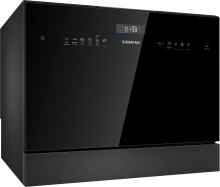 SK25IB00TE Stand Kompakt Geschirrspüler 55cm schwarz dosierAssistent aquaStop varioSpeed
