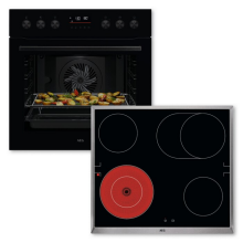 AEG AH52B (OU5PE40AK,HE604060XB) Herdset Pyrolyse 10Heizarten Elektrokochfeld Edelstahlrahmen