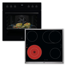 AEG AH42B (OU5AE20AK,HE604060XB) Herdset 8Heizarten Elektrokochfeld Edelstahlrahmen