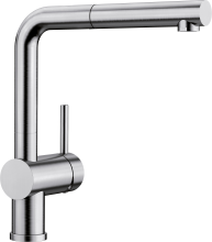 Blanco 517184 LINUS-S Edelstahl gebürstet HD-Armatur mit ausziehbarer Schlauchbrause