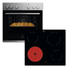 ELXH1X (KEHLH00BX + LRD6400IK) Herdset Edelstahl 7Heizarten Elektrokochfeld rahmenlos 60cm