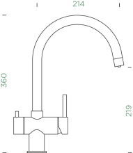 Schock ARES Cristadur Puro (561027PUR) Hochdruck Schlauchbrause
