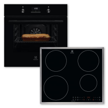ELXB4K (KOFGH40BK + LIT60433M) Backofenset 8Heizarten AquaClean Induktion 60cm Edelstahlrahmen