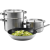 AEG A4SS Casserole Set bestehend aus Fettpfanne (28 cm), 4 l und 6 l Topf mit Deckeln und Pastaeinsatz