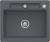 Villeroy & Boch 334602I4HL1 Siluet 60 S Graphite Keramikspüle Excenterbetätigung Einbauspüle 60 cm Unterschrank