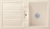 Villeroy & Boch 330501KRHL2 Flavia 50 Crema Keramikspüle Handbetätigung Einbauspüle 50 cm Unterschrank