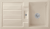 Villeroy & Boch 330501AMHL1 Flavia 50 Almond Keramikspüle Handbetätigung Einbauspüle 50 cm Unterschrank