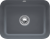 Villeroy & Boch 670602i4 Cisterna 60C Graphite Keramikspüle Excenterbetätigung Unterbauspüle 60 cm Unterschrank