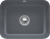 Villeroy & Boch 670602i4 Cisterna 60C Graphite Keramikspüle Excenterbetätigung Unterbauspüle 60 cm Unterschrank