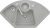 Villeroy & Boch 670802KDHL12 Solo Eck Fossil Keramikspüle Excenterbetätigung Eckspüle 90 cm Unterschrank