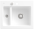 Villeroy & Boch 678002RWHL3 Subway 60 XM Stone White Keramikspüle Excenterbetätigung Einbauspüle 60 cm Unterschrank