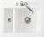 Villeroy & Boch 678002R1HL2 Subway 60 XM Weiß Alpin Keramikspüle Excenterbetätigung Einbauspüle 60 cm Unterschrank