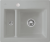 Villeroy & Boch 678002KDHL3 Subway 60 XM Fossil Keramikspüle Excenterbetätigung Einbauspüle 60 cm Unterschrank