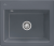 Villeroy & Boch 33091FI4HL3 Subway 60 S flat Graphite Keramikspüle Handbetätigung flächenbündig 60 cm Unterschrank