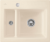Villeroy & Boch 678002FU Subway 60 XM Ivory Keramikspüle Excenterbetätigung Einbauspüle 60 cm Unterschrank