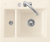 Villeroy & Boch 678002FU Subway 60 XM Ivory Keramikspüle Excenterbetätigung Einbauspüle 60 cm Unterschrank