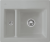 Villeroy & Boch 67801FKDHL23 Subway 60 XM flat Fossil Keramikspüle Handbetätigung flächenbündig 60 cm Unterschrank
