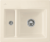 Villeroy & Boch 67801FKRHL3 Subway 60 XM flat Crema Keramikspüle Handbetätigung flächenbündig 60 cm Unterschrank