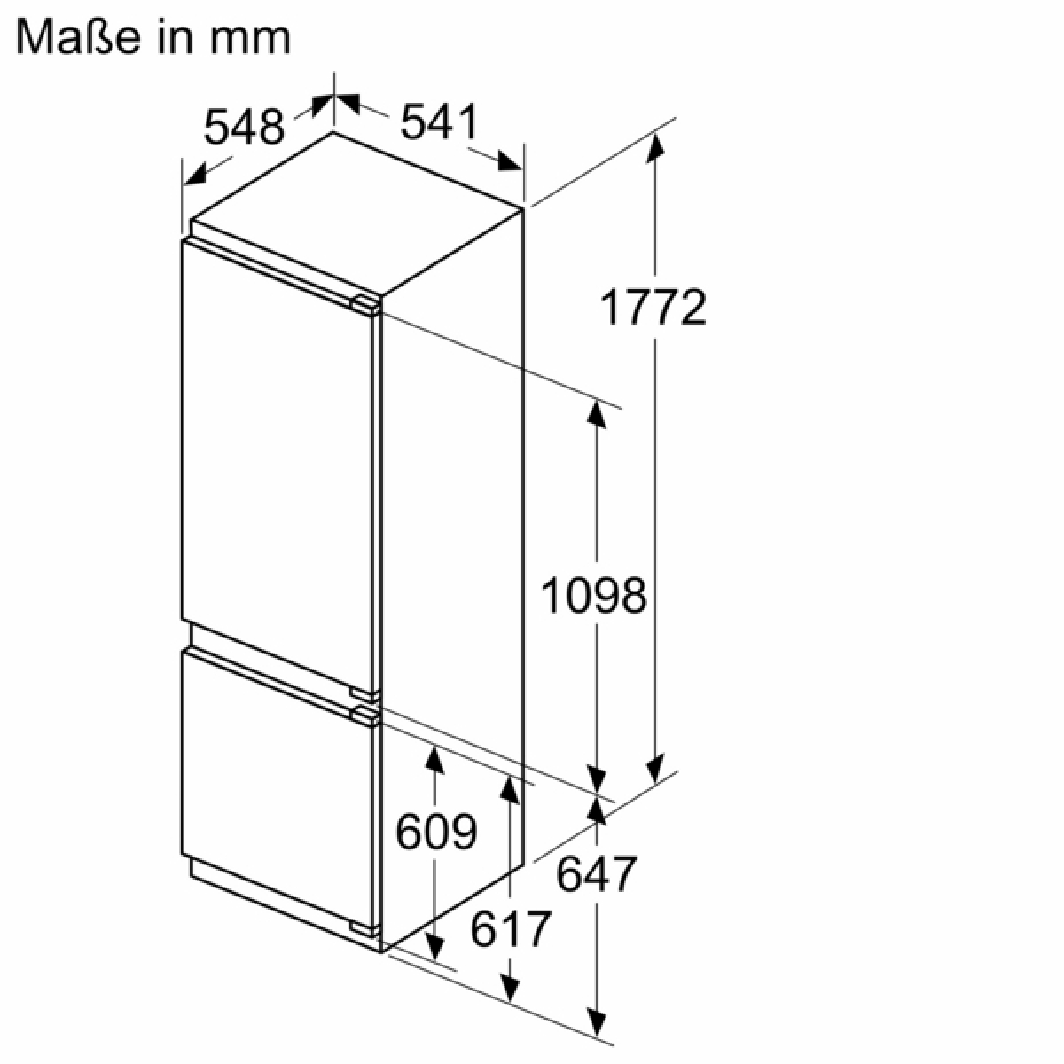 BigBox Nische kaufen günstig Einbau KI5872FE0 cm LowFrost Neff Kühl-Gefrier-Kombi LED 177