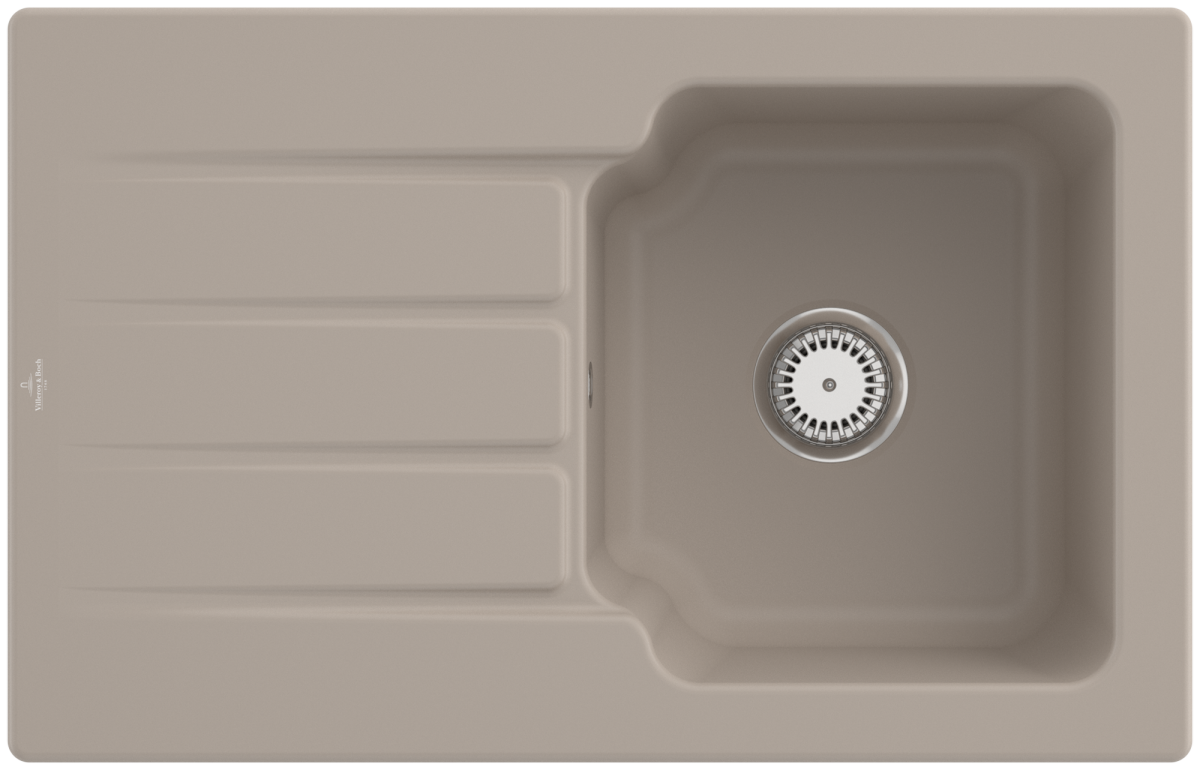 Villeroy & Boch 334001AM Architectura 45 Almond Keramikspüle Handbetätigung Einbauspüle 45 cm Unterschrank