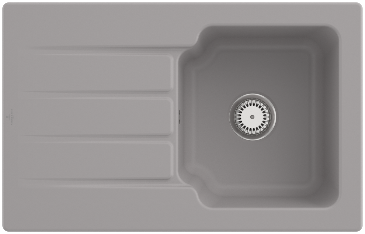 Villeroy & Boch 334001KDHL2 Architectura 45 Fossil Keramikspüle Handbetätigung Einbauspüle 45 cm Unterschrank