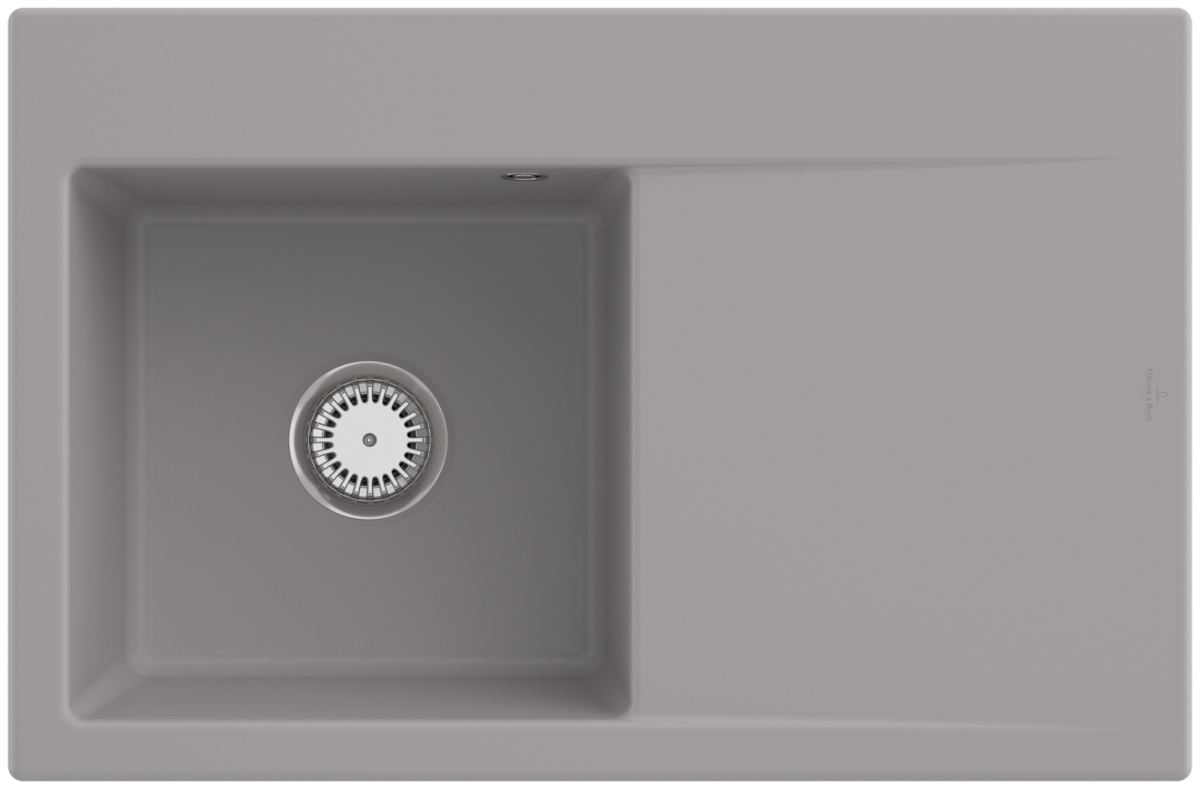 Villeroy & Boch 334802KDHL3 Subway Style 45 Fossil Keramik Excenterbetätigung Spüle Aufliegend 50 cm Unterschrank