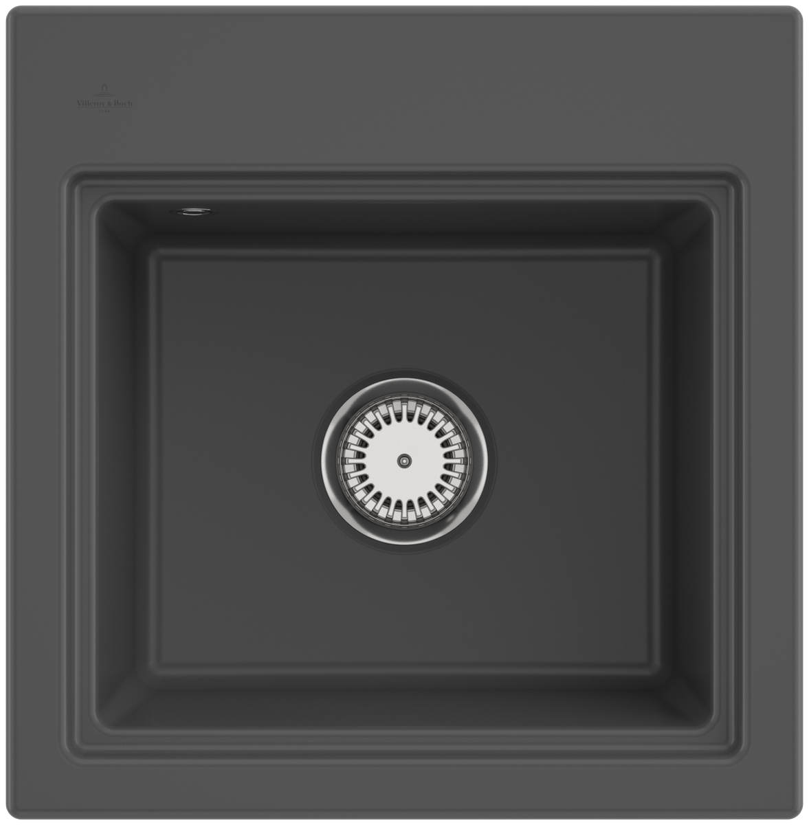 Villeroy & Boch 335501I4HL23 Subway Style 50 S Graphite Keramik Handbetätigung Spüle Aufliegend 50 cm Unterschrank